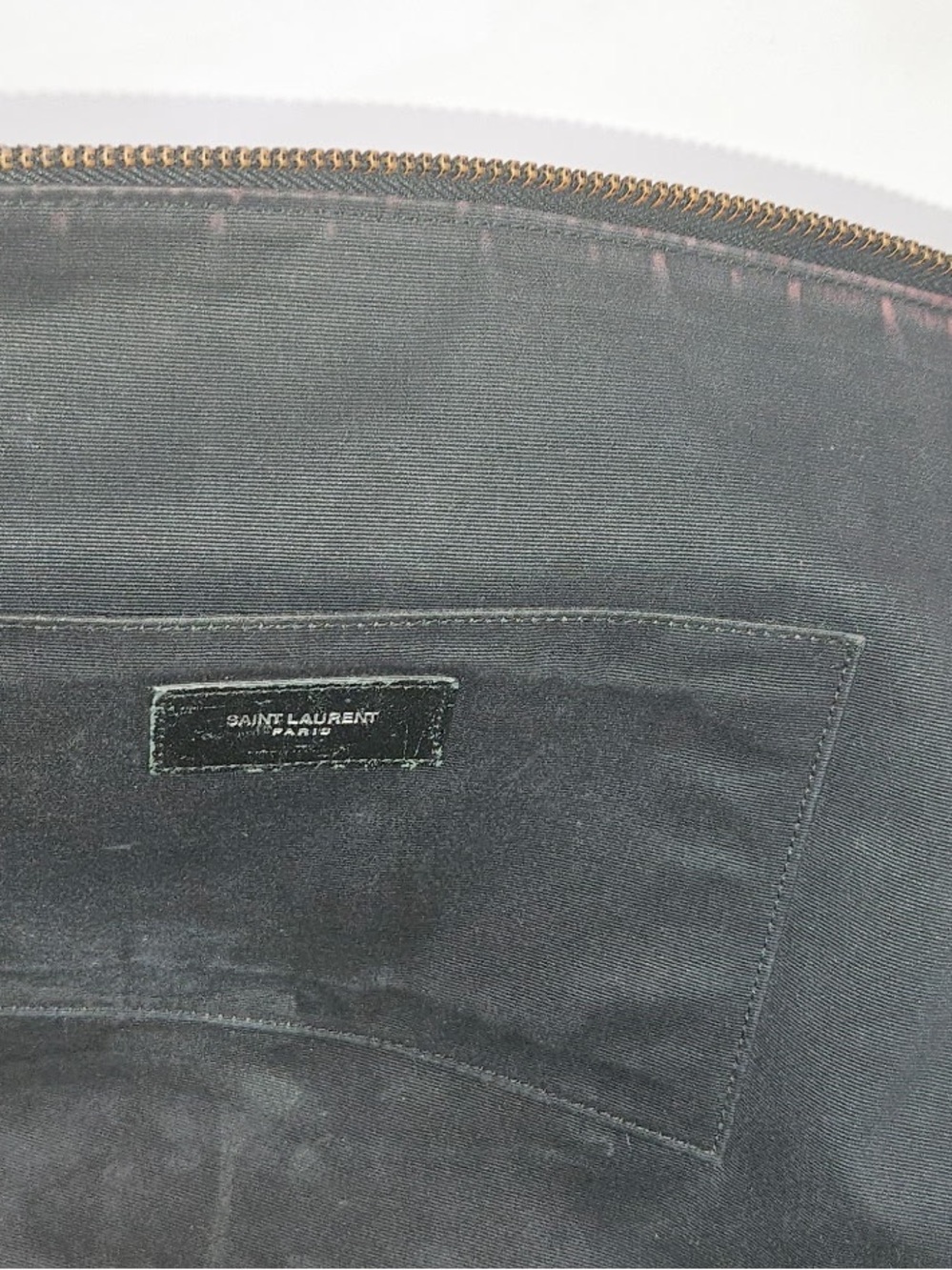 Saint Laurent Camo Star Zip Pouch in Olive and Black - Picture 9 of 15